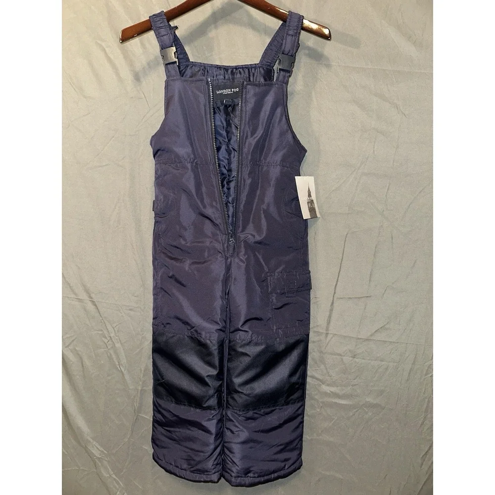 London Fog Snow Bibs Pants Large 7 Insulated Winter Ski Boys Girls‎ Overalls NWT